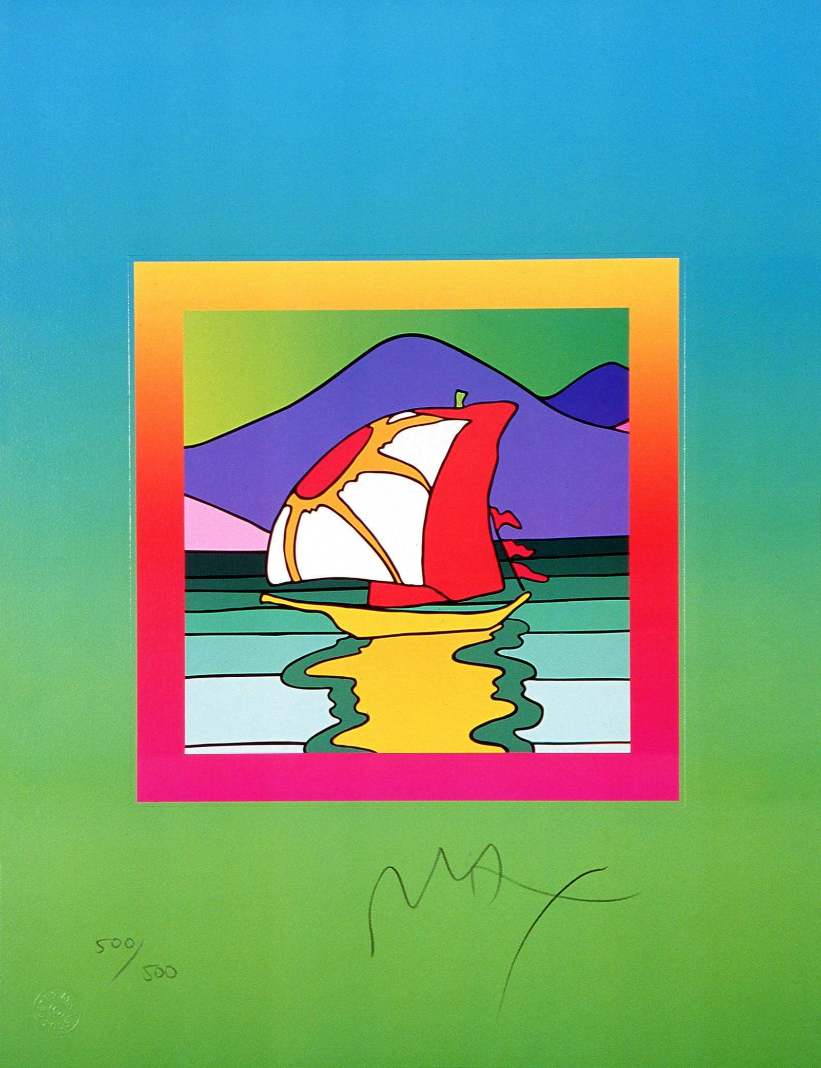 Peter Max, Sailboat East on Blends, Hand Signed, Official Limited Edition Lithograph (1 of 4)