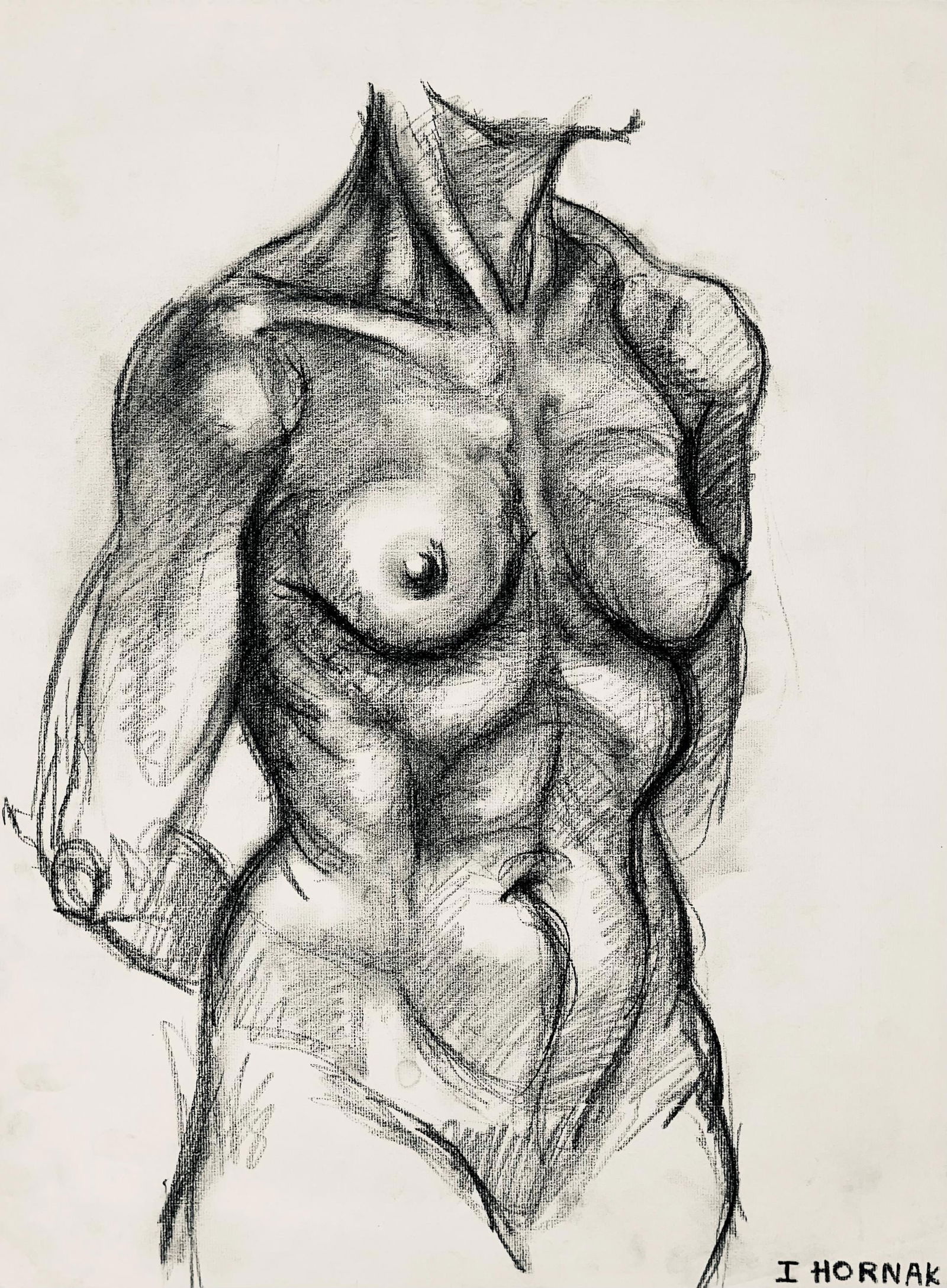 Ian Hornak, Renaissance Female Nude Figure Study, 1963, Original Drawing (1 of 4)