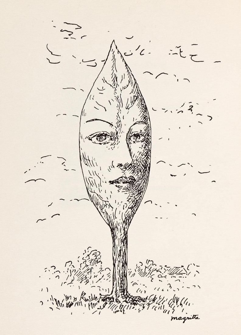 Rene Magritte, Composition, Dix dessins de Rene Magritte, Limited Edition Lithograph (1 of 4)