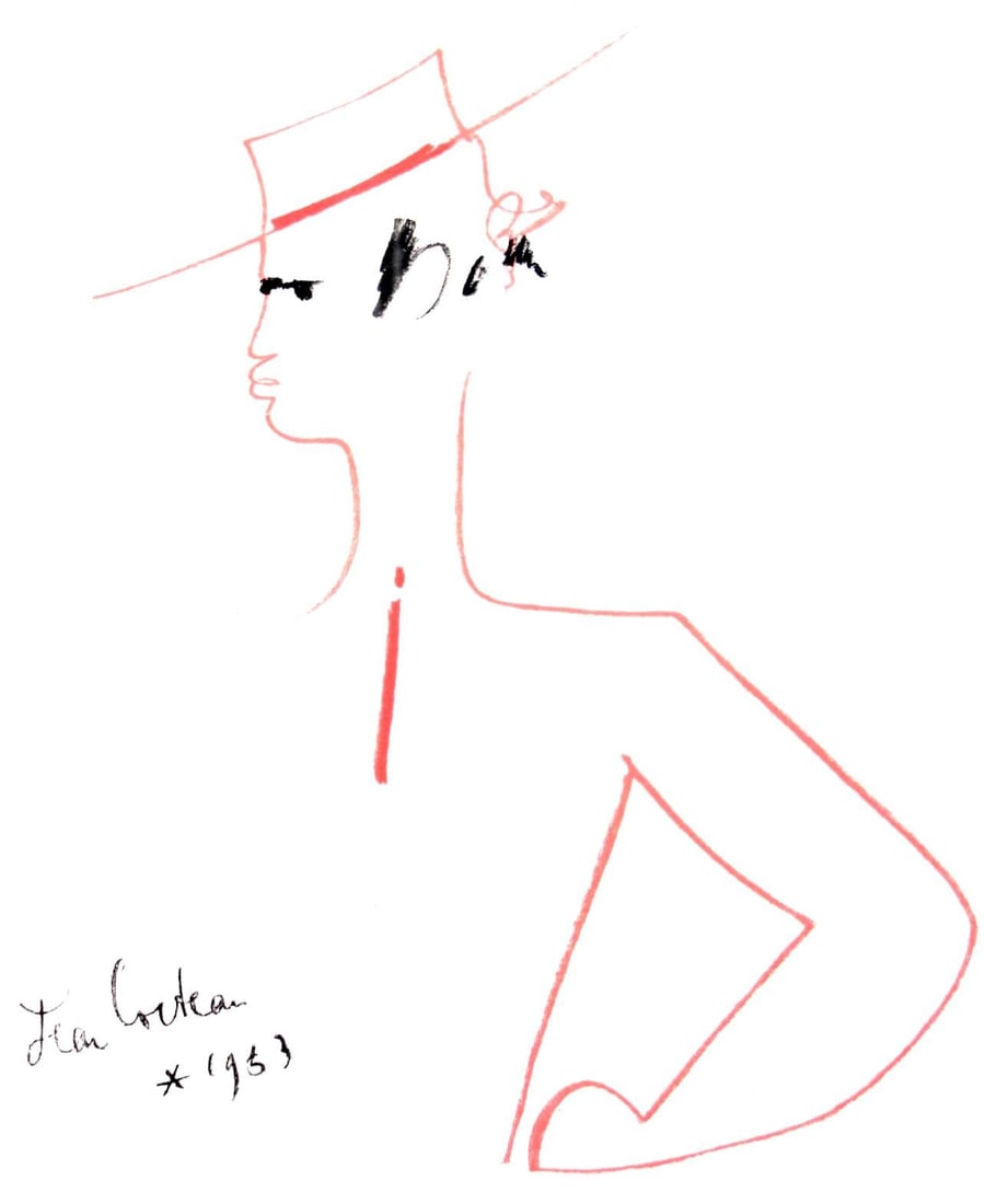 Jean Cocteau, Composition, Taureaux, Lithographies de Jean Cocteau, Limited Edition Lithograph: Lithograph on velin de Rives paper. Paper Size: 15 x 11 inches. Inscription: Signed in the plate and unnumbered, as issued. Condition: Very good/excellent, consistent with age. Notes: From the folio,