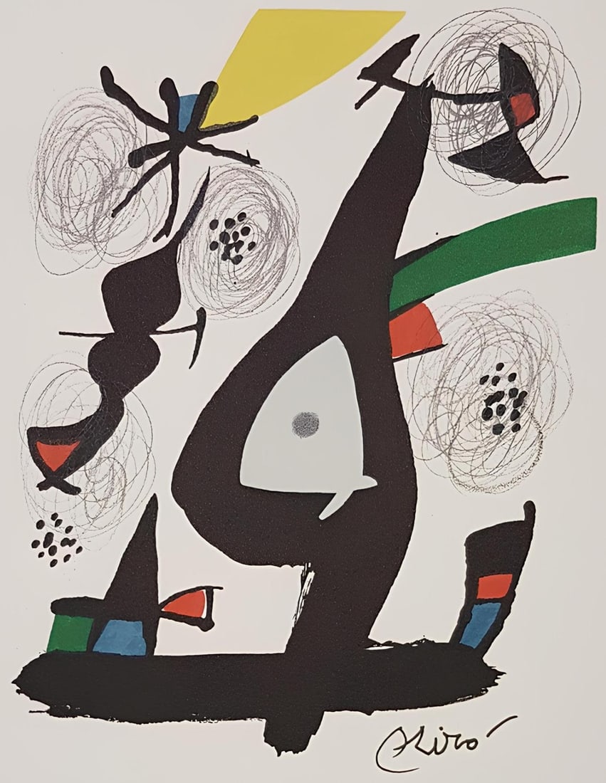 Joan Miro, Composition (Mourlot 1212-1225; Cramer 248), La melodie acide, Limited Edition Lithograph (1 of 4)