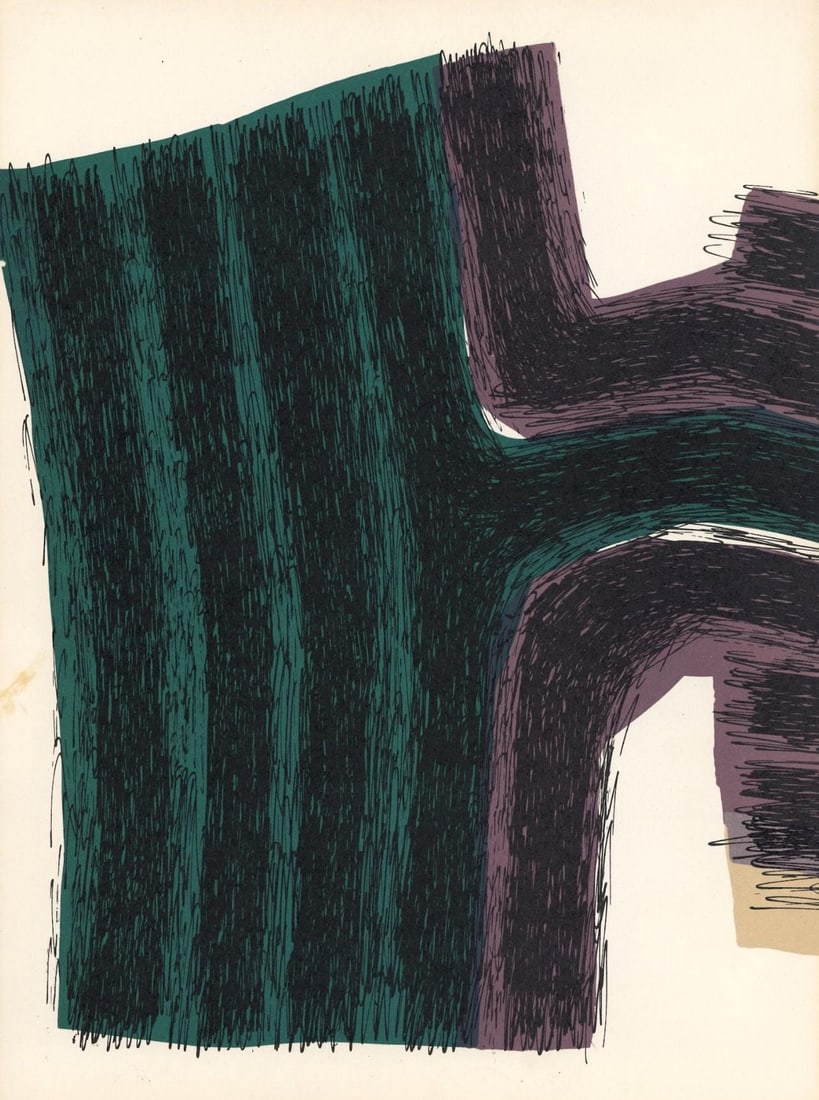 Raoul Ubac, Composition, Derriere le miroir, Limited Edition Lithograph (1 of 4)