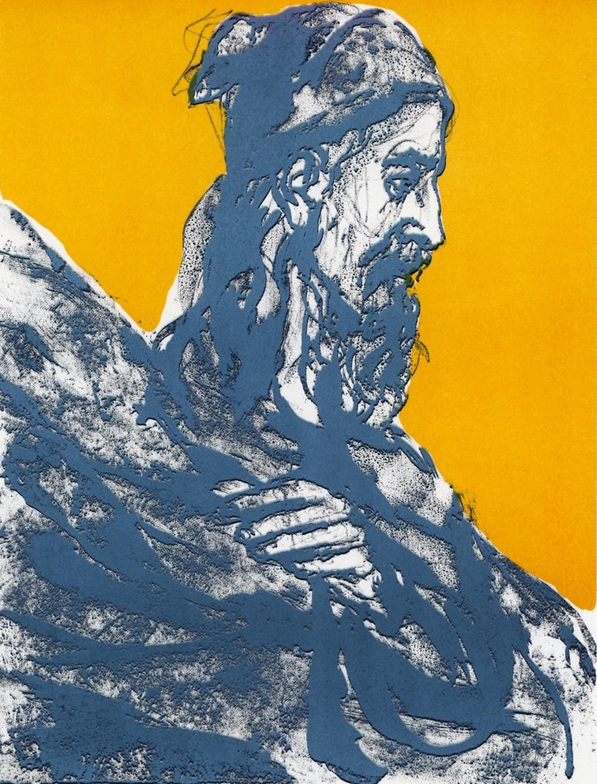 Walter Spitzer, Composition, L'Odyssee, Limited Edition Lithograph: Lithograph on velin sirene des papeteries Arjomari paper. Paper size: 12 x 9.25 inches. Excellent condition. Inscription: Unsigned and unnumbered, as issued. Notes: From the folio, L'Odyssee, 1969. Pu