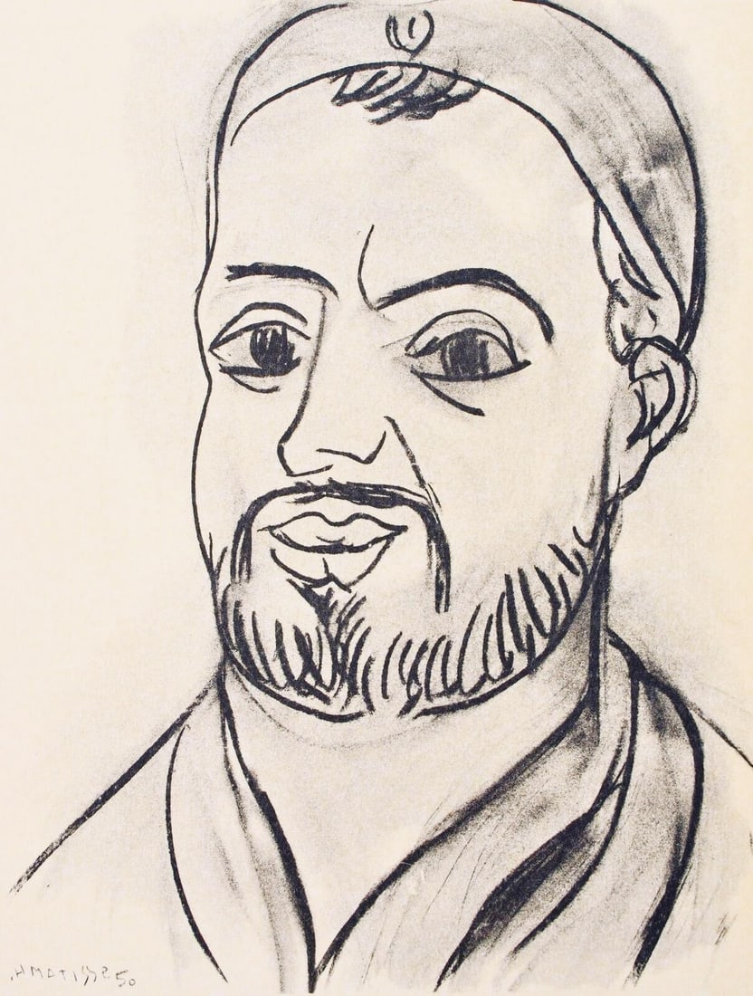 Henri Matisse, Francoise Rabelais, Portraits par Henri Matisse, Limited Edition Heliogravure: Heliogravure on velin paper, mounted on velin paper backing sheet, as issued. Paper Size: 12 x 9.25 inches; image size: 9.05 x 6.69 inches. Inscription: Signed in the plate and unnumbered, as issued.