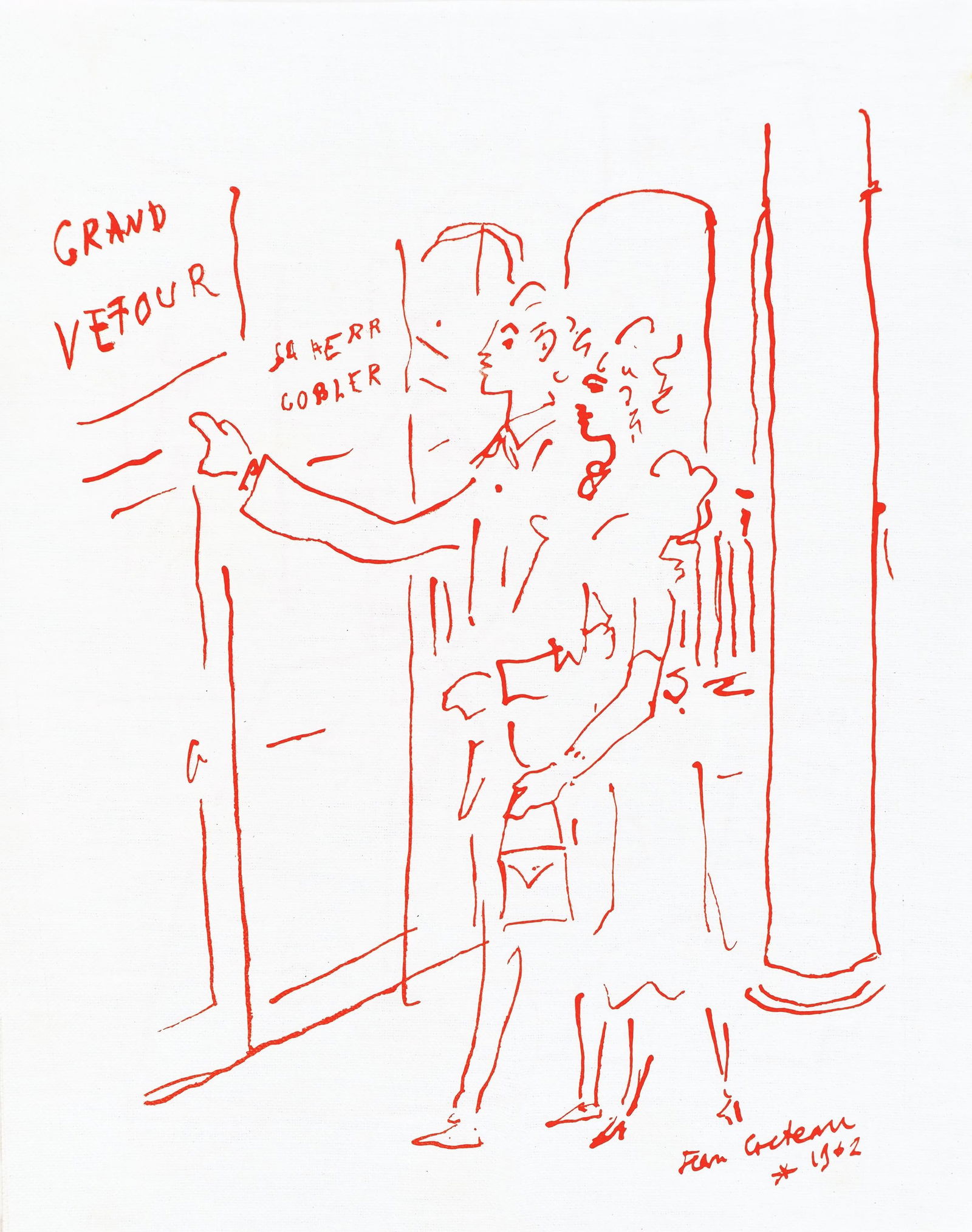 Jean Cocteau, Untitled, from Recipes for a Friend, illustrations by Jean Cocteau, Limited Edition (1 of 4)