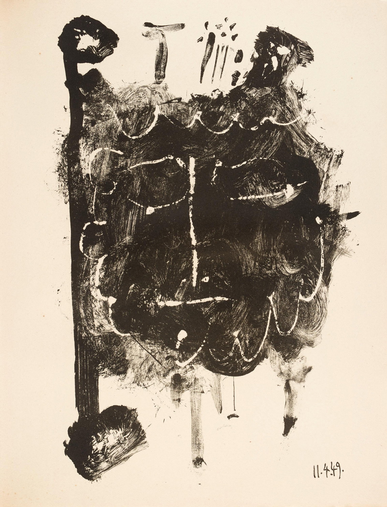 Pablo Picasso, Composition (Bloch 605-608; Mourlot 177; Reuße 519-522), Elegy of Ihpetonga, Limited (1 of 4)