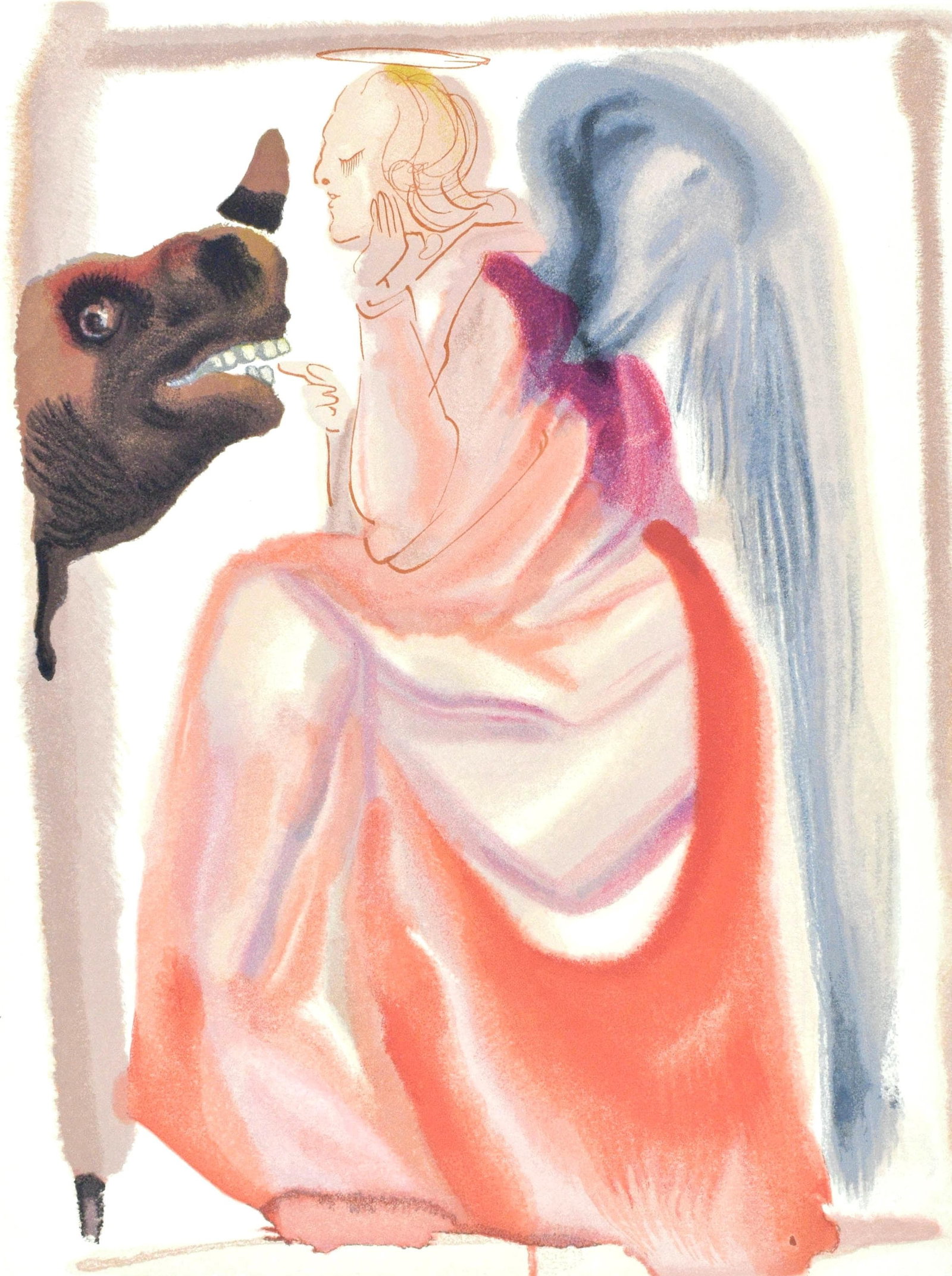 Salvador Dali, Paradiso VI (Michler/Lopsinger 1039-1138; Field 189-200), La Divina Commedia, Limited: Woodcut in colors on velin pur chiffon de Rives paper. Paper size: 13 x 10.375 inches. Inscription: Unsigned and unnumbered, as issued. Catalogue raisonne references: Dali, Salvador, et al. Salvador