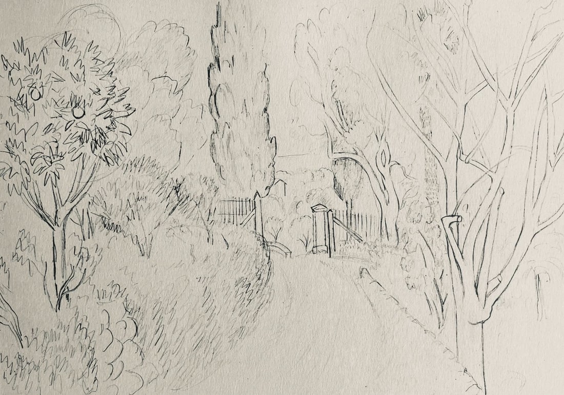 Henri Matisse, Composition (Dutel 3), Dessins de Henri-Matisse, Limited Edition Lithograph: Lithograph on velin Lafuma paper. Unsigned and unnumbered. Paper Size: 10 x 8 inches. Excellent condition. Notes: From the album, Dessins de Henri-Matisse, 1925. Published by Editions des Quatre