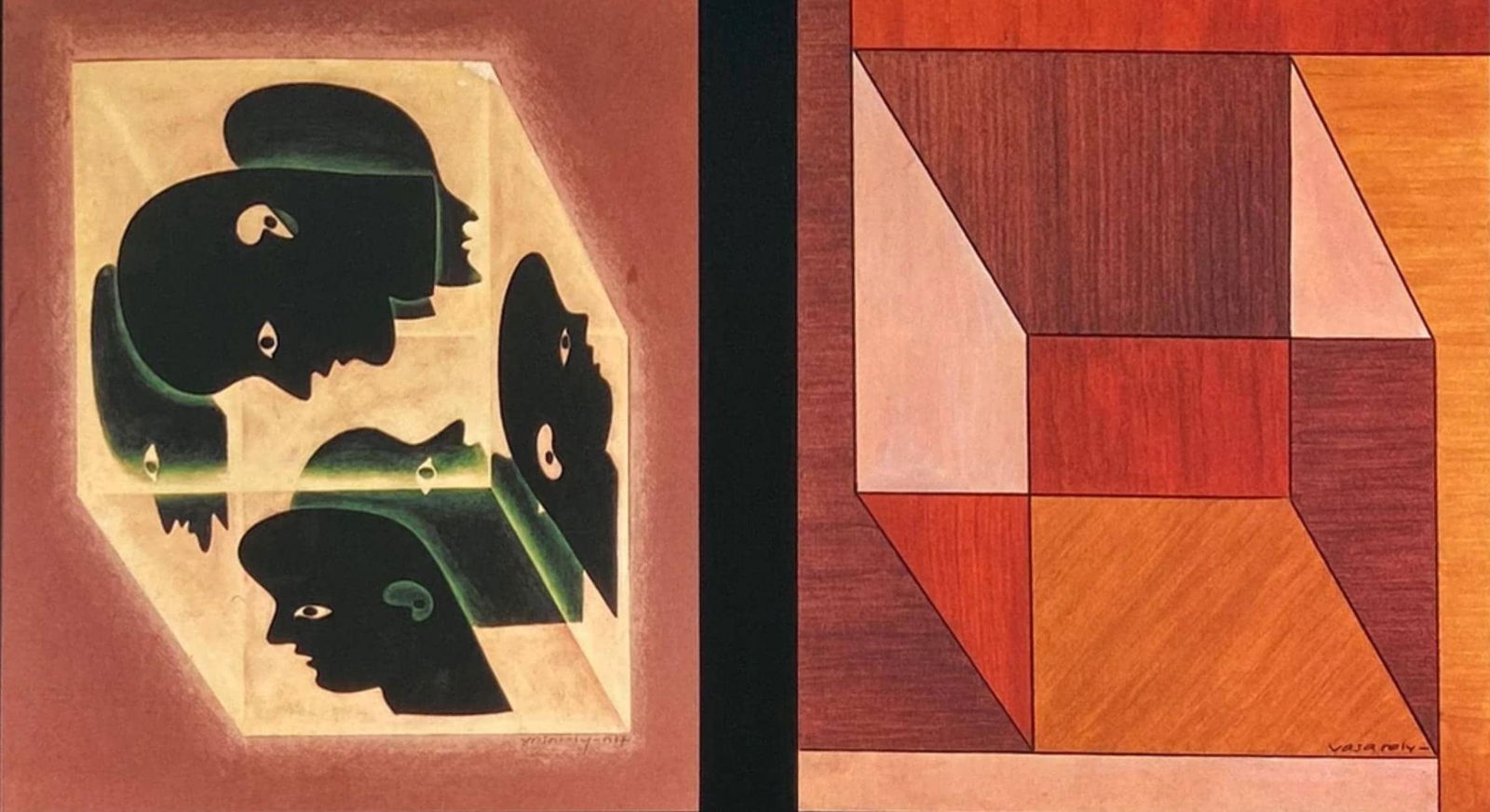 Victor Vasarely, Composition, Graphismes III, Limited Edition Heliogravure: Heliogravure on 280 gm M2 gloss paper. Paper Size: 10.63 x 10.63 inches. Excellent condition. Notes: From the folio, Graphismes III, 1977. Published and printed by Editions du Griffon, Neuchatel, Swit