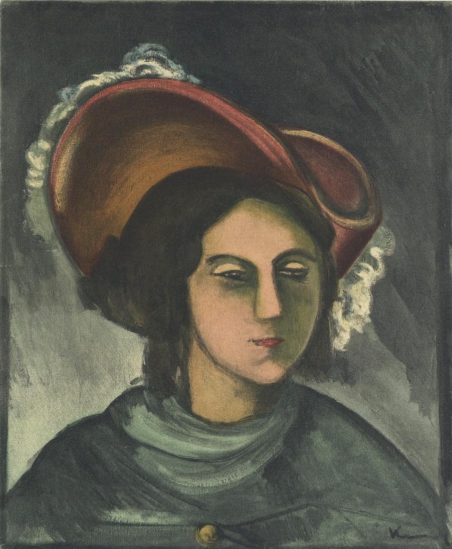 Maurice de Vlaminck, Portrait de Madeleine, Vlaminck, Signed, Limited Edition Lithograph: Lithograph in fifteen colors on velin paper. Inscription: Signed in the plate and unnumbered, as issued. Paper Size: 12.25 x 9.5 inches; image size: 8.625 x 7 inches. Condition: Very good/excellent, c