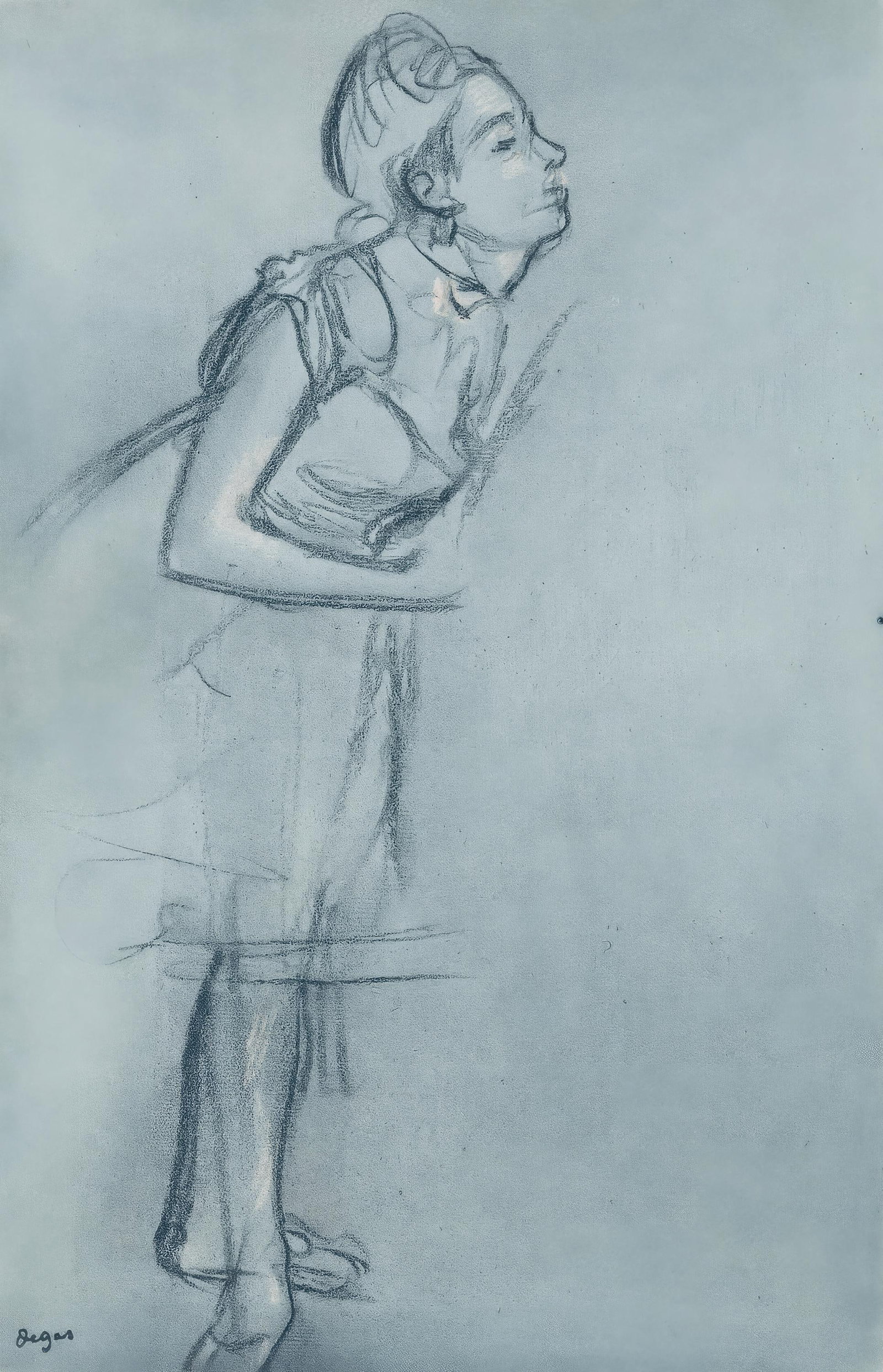 Edgar Degas, Dancer, from Dance Drawings, Limited Edition Engraving, 1936: This exquisite engraving by Edgar Degas (1834-1917), titled Danseuse (Dancer), originates from the celebrated album Degas Danse dessin (Degas Dance Drawings), published by Ambroise Vollard, Paris, and