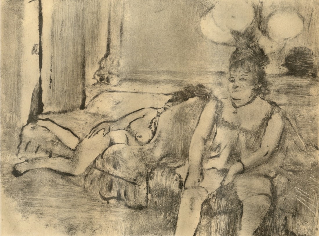 Edgar Degas, Au Salon, E. Degas Monotypes, Limited Edition Monotype (1 of 4)