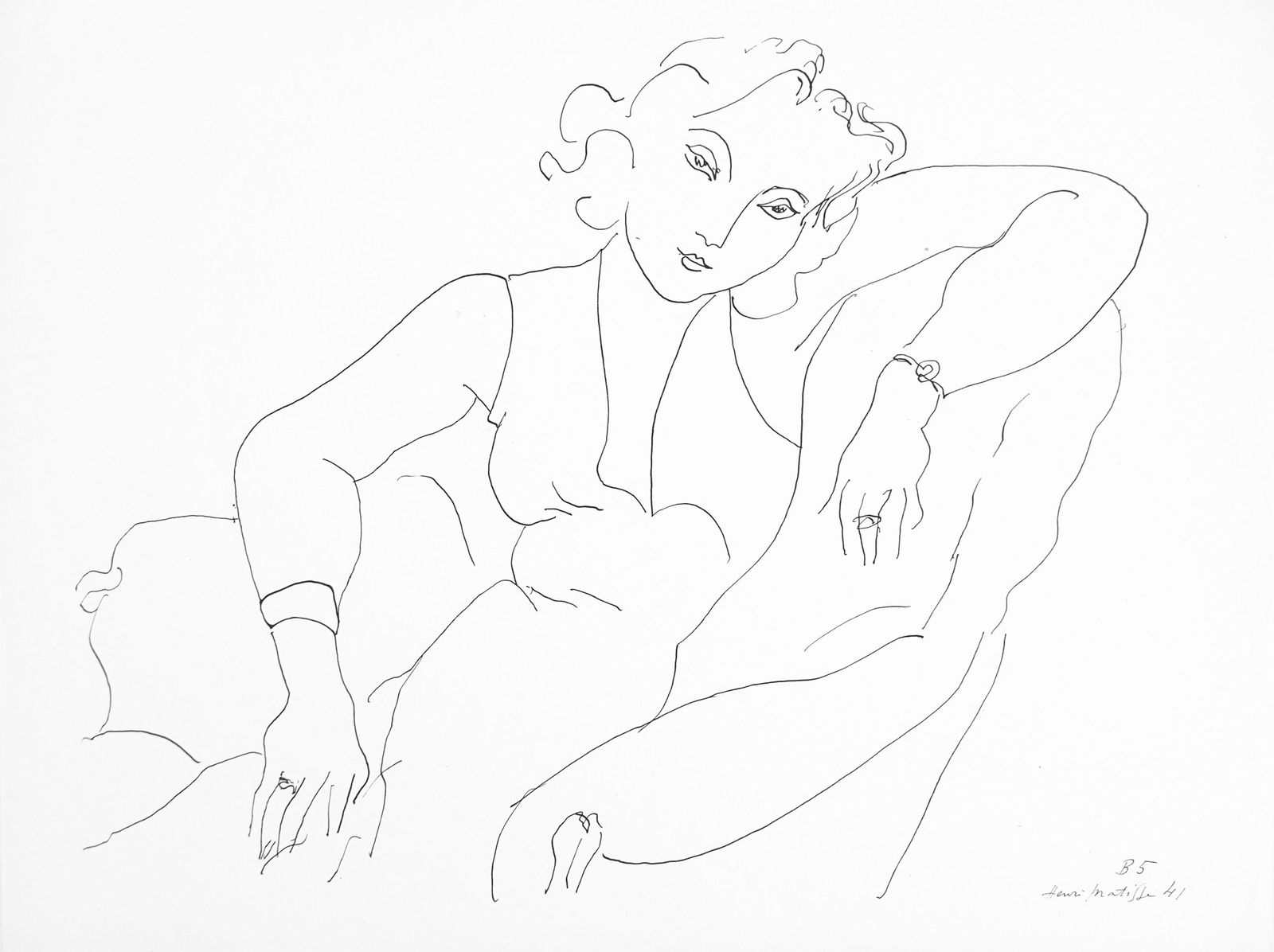 Henri Matisse, Serie B, var. 5 (Duthuit 9), Henri Matisse, Dessins, Themes et variations, Limited (1 of 4)