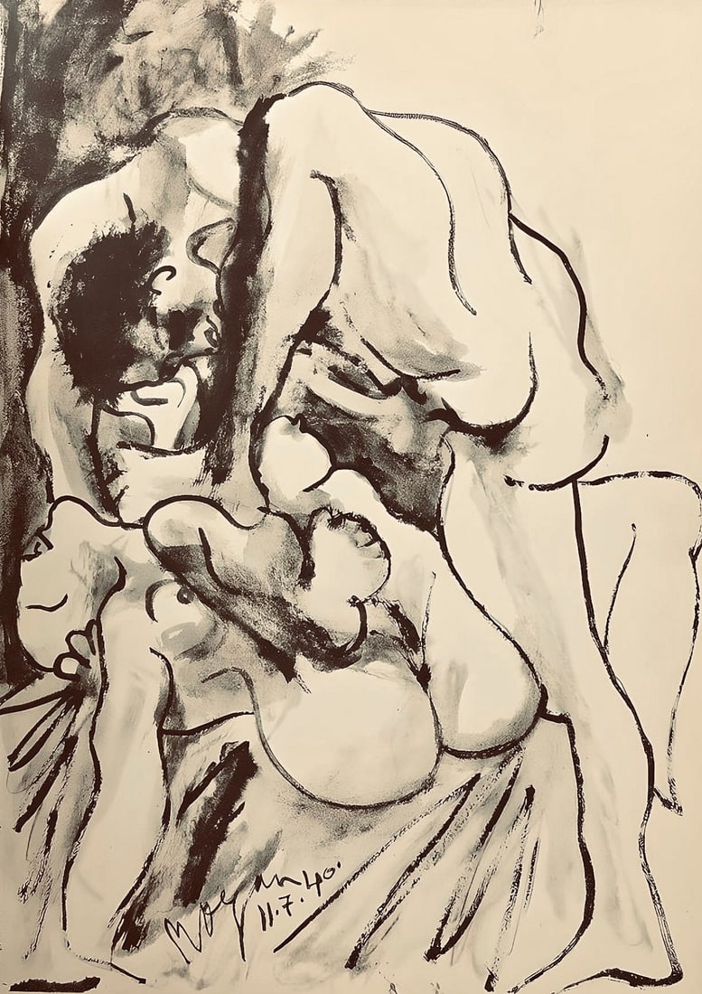 Pablo Picasso, Composition, Carnet de dessins de Picasso, Cahiers d'Art, Limited Edition Lithograph (1 of 4)