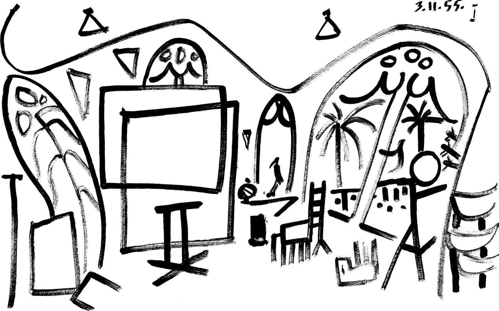 Pablo Picasso, Composition (Cramer 101), Carnet de la Californie, Limited Edition Collotype (1 of 4)