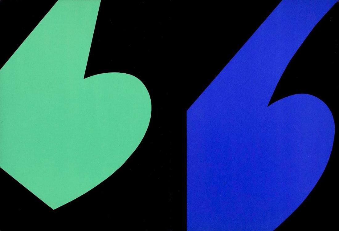 Ellsworth Kelly, Composition (Axsom Ia), Derriere le miroir, Limited Edition Lithograph (1 of 4)