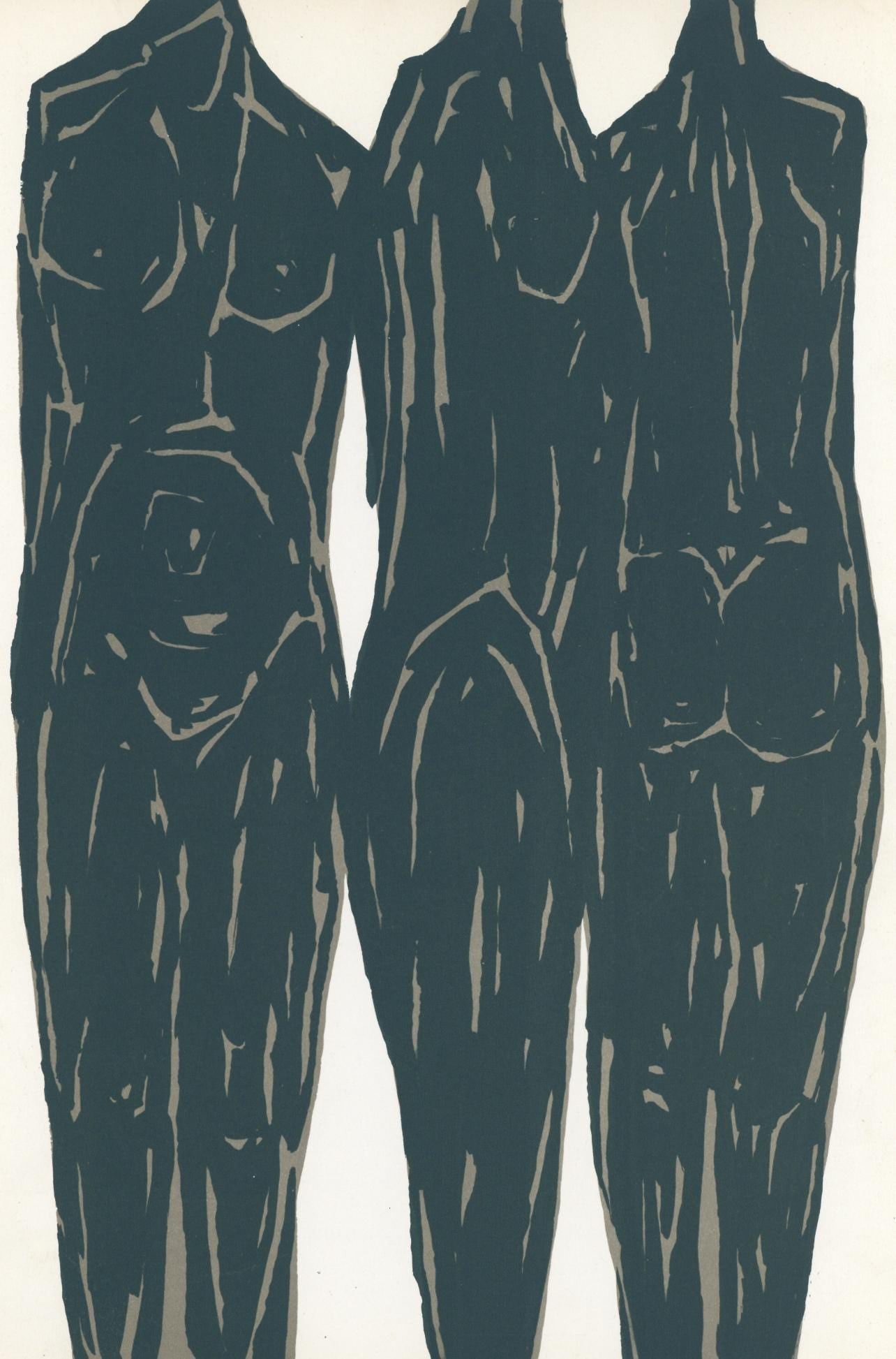 Raoul Ubac, Composition, Derriere le miroir, Limited Edition Lithograph: Lithograph on velin paper. Paper size: 15 x 11 inches. Excellent condition. Inscription: Unsigned and unnumbered, as issued. Notes: From Derriere le miroir, N deg 161, 1966. Published by Aime Maeght,