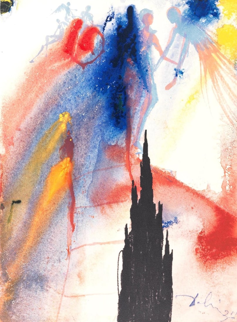 Salvador Dali, Composition (Michler/Lopsinger 1601), Romeo e Giulietta, Limited Edition Lithograph (1 of 4)