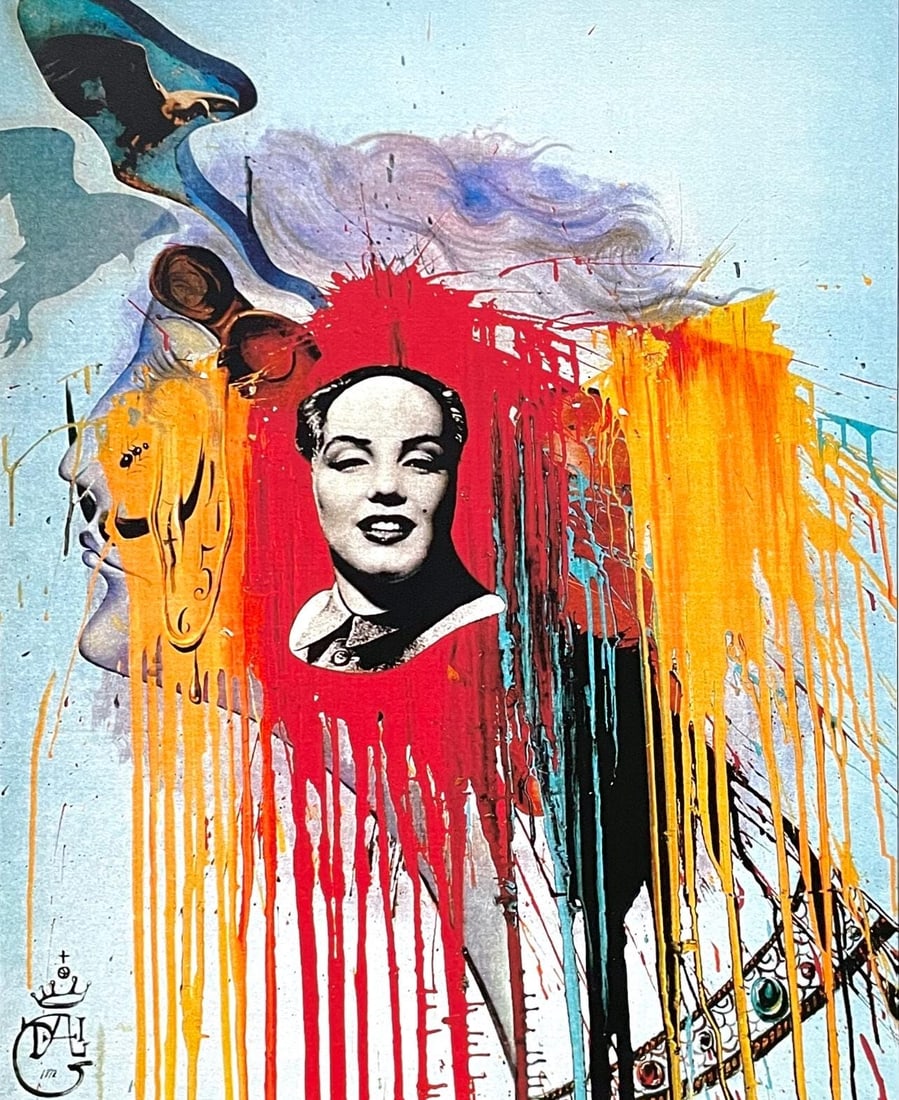 Salvador Dali, Autoportrait (photomontage "Mao Marilyn" Philippe Halsman), Signed, Limited Edition (1 of 4)