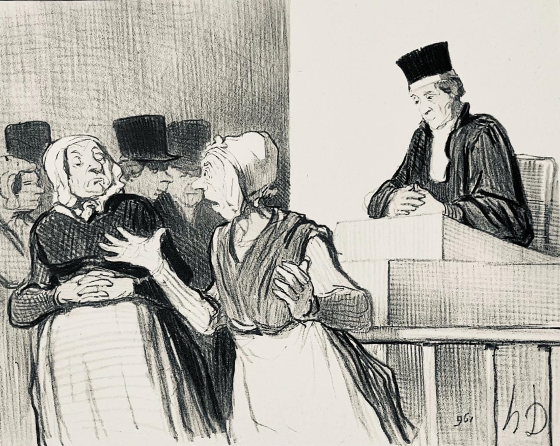 Honore Daumier, Composition, Honore Daumier, Law and Justice, Limited Edition Lithograph (1 of 4)