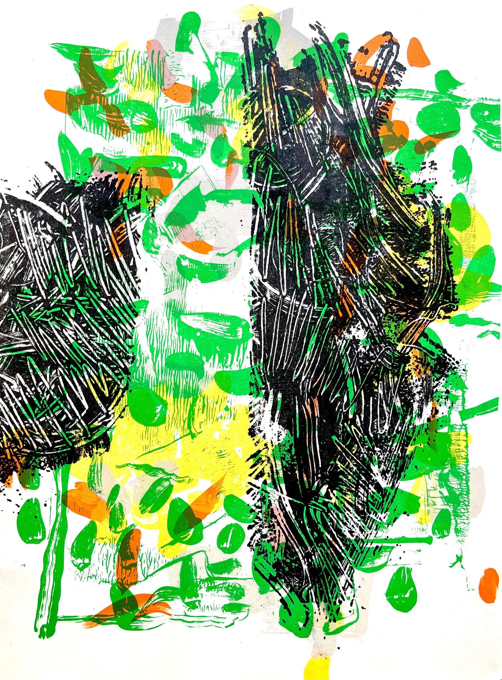 Jean-Paul Riopelle, Composition, Derriere le miroir, Limited Edition Lithograph: Lithograph on velin paper. Paper size: 15 x 11 inches. Excellent condition. Inscription: Unsigned and unnumbered, as issued. Notes: From Derriere le miroir, N deg 171, 1968. Published by Aime Maeght,