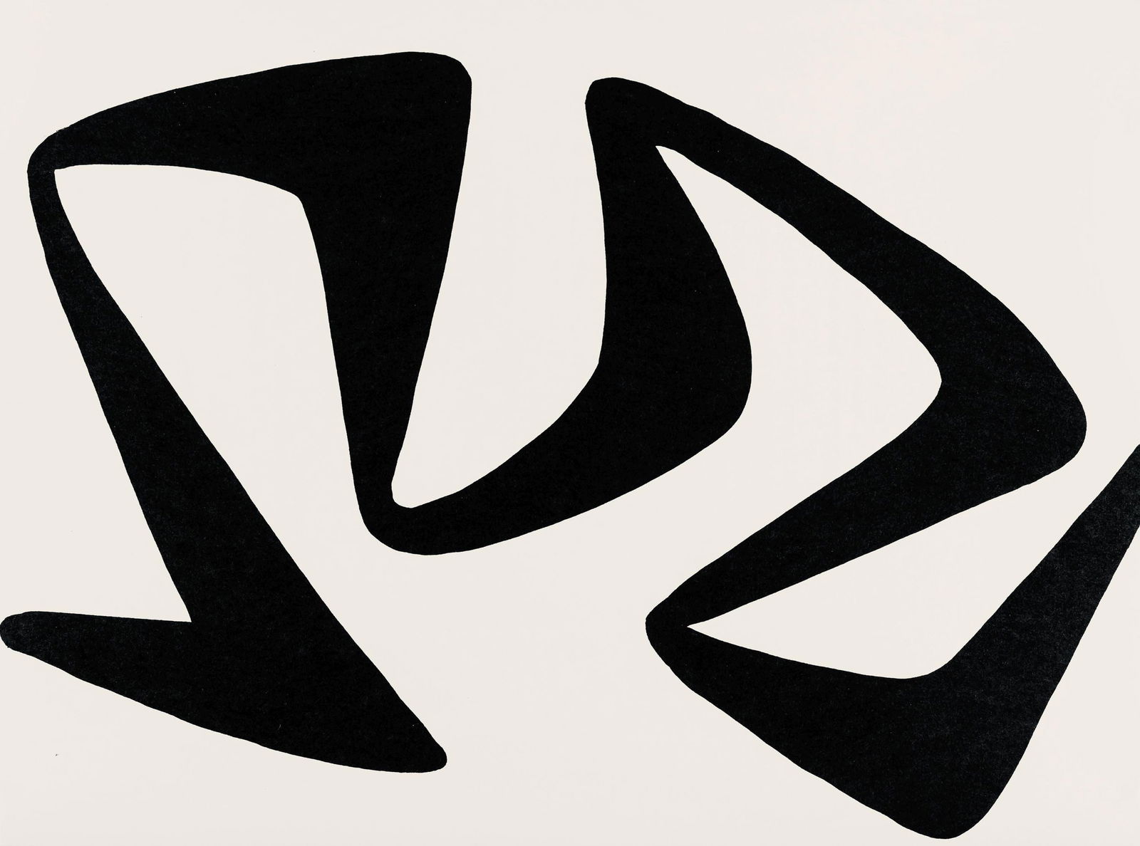 Alexander Calder, Composition, Derriere le miroir, Limited Edition Lithograph: Lithograph on velin paper. Paper Size: 11 x 15 inches. Excellent condition. Inscription: Unsigned and unnumbered, as issued. Notes: From Derriere le miroir, N deg 173, 1968. Published by Aime Maeght,