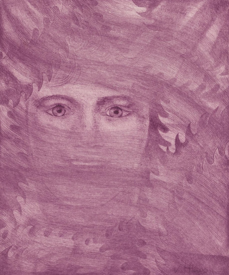 Valentin Hugo, Composition, Feuilles eparses, Limited Edition Etching (1 of 4)