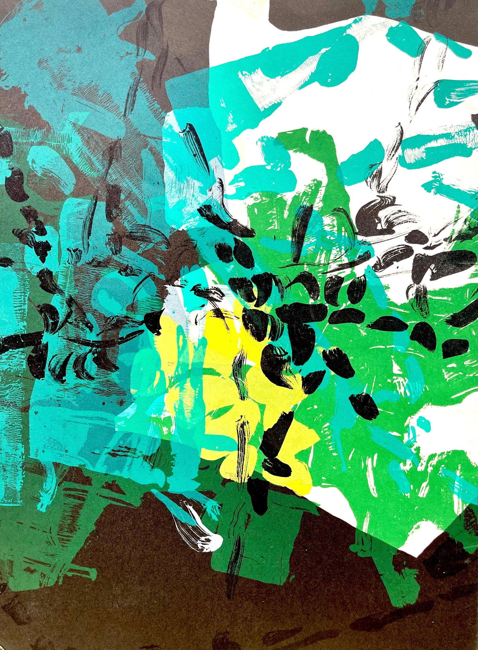 Jean-Paul Riopelle, Composition, Derriere le miroir, Limited Edition Lithograph: Lithograph on velin paper. Paper size: 15 x 11 inches. Excellent condition. Inscription: Unsigned and unnumbered, as issued. Notes: From Derriere le miroir, N deg 171, 1968. Published by Aime Maeght,