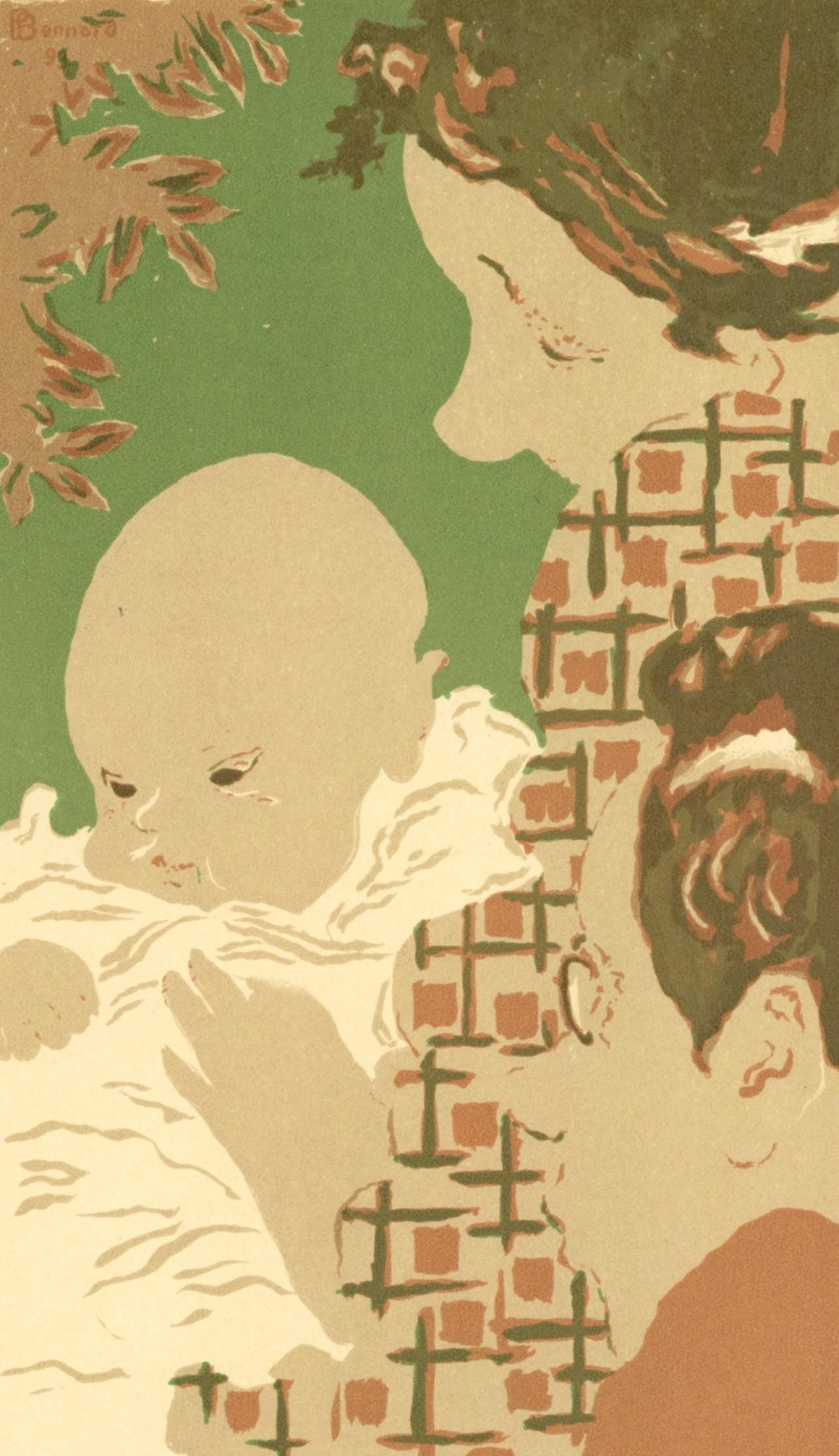 Pierre Bonnard, Scene de famille II, Bonnard Lithographe, Limited Edition Lithograph: Lithograph on grand velin Renage filigrane a la marque de l'editeur paper. Inscription: Unsigned and unnumbered, as issued. Paper Size: 12.5 x 9.5 inches; image size: 10.24 x 5.91 inches. Excellent