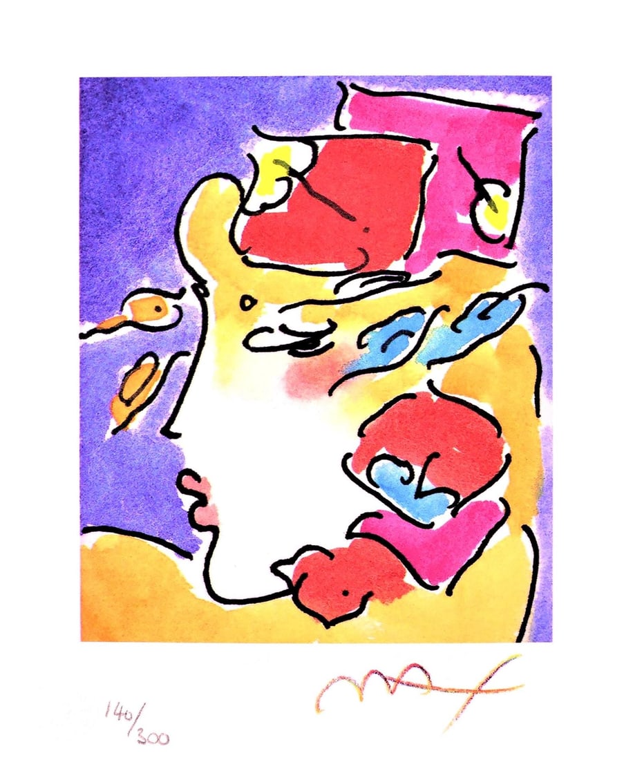 Peter Max, Profile Series I, Hand Signed, Official Limited Edition Lithograph (1 of 4)
