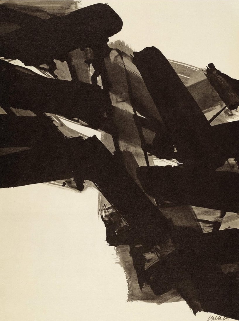 Pierre Soulages, Composition, Pierre Soulages, Peintres d'aujourd'hui, Limited Edition Heliogravure (1 of 4)