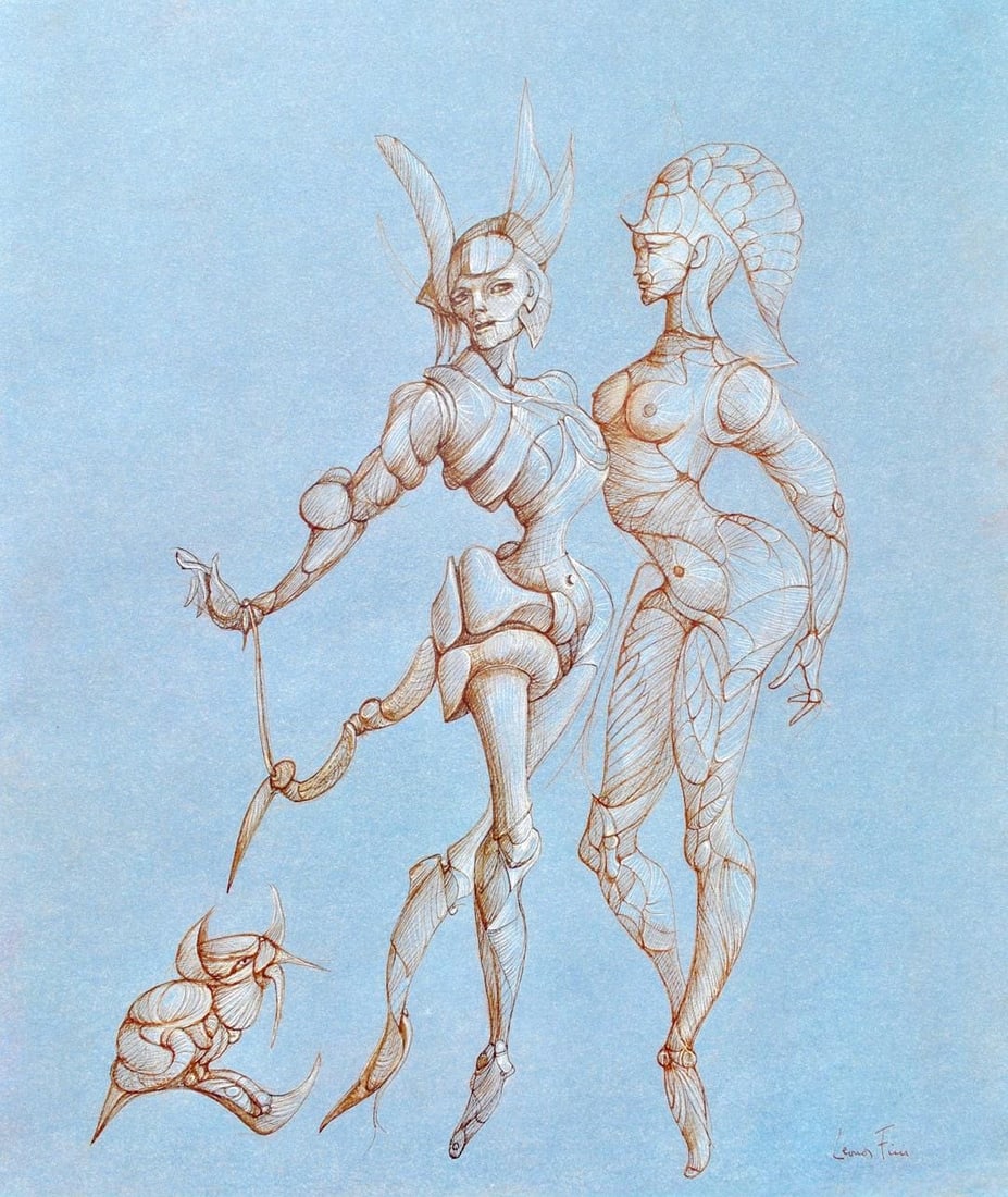 Leonor Fini, Composition, Fruits de la Passion, XXe siecle, Limited Edition Heliogravure: Heliogravure on velin de Rives pur chiffon paper, manufactured by Les papeteries de Rives, Voiron, France. Paper Size: 16.93 x 14.17 inches. Inscription: Signed in the plate and unnumbered, as issued.