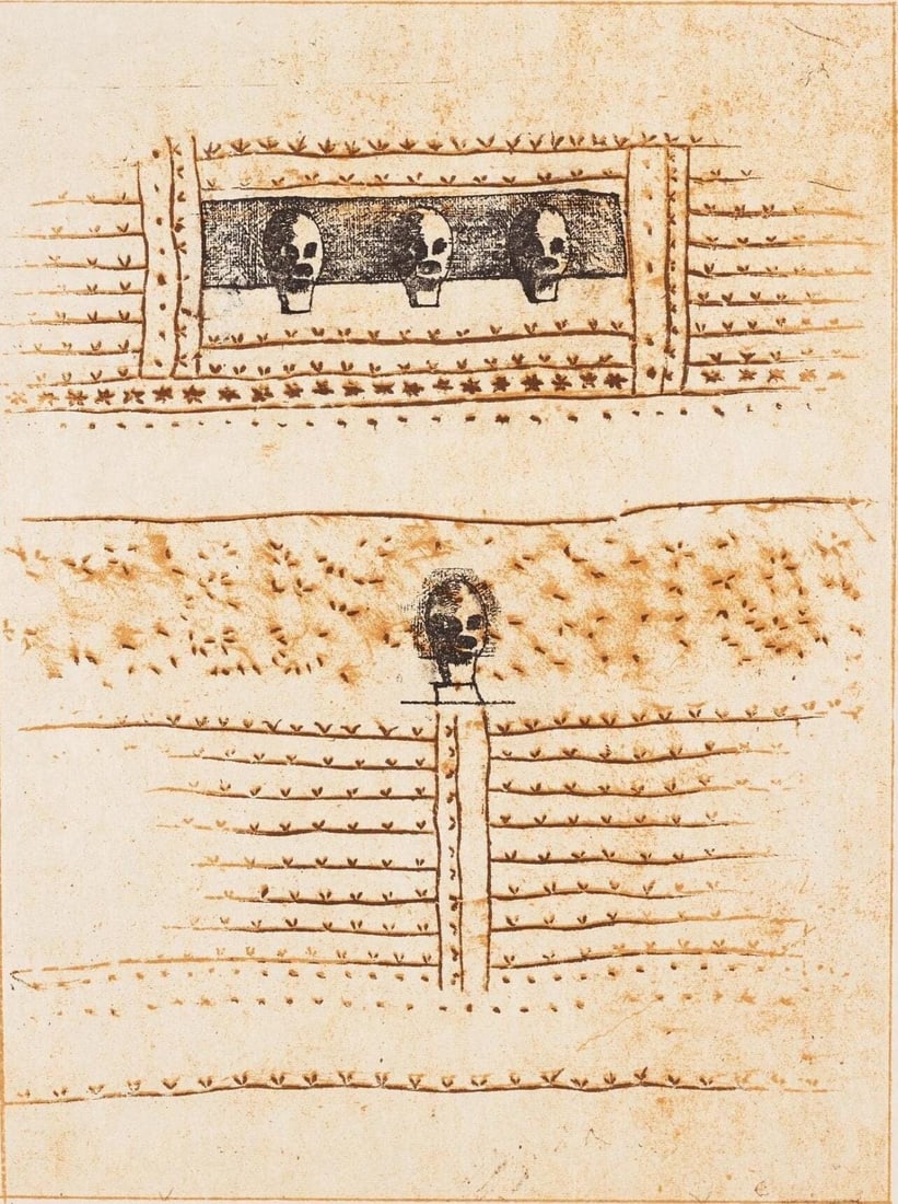Max Ernst, Composition (Spies/Leppien 218), La Ballade du Soldat, Limited Edition Lithograph: Lithograph on velin d'Arches paper. Paper size: 21.875 x 15 inches. Excellent condition. Unsigned and unnumbered, as issued. Notes: From the folio, La Ballade du Soldat, 34 Lithographies Originales de
