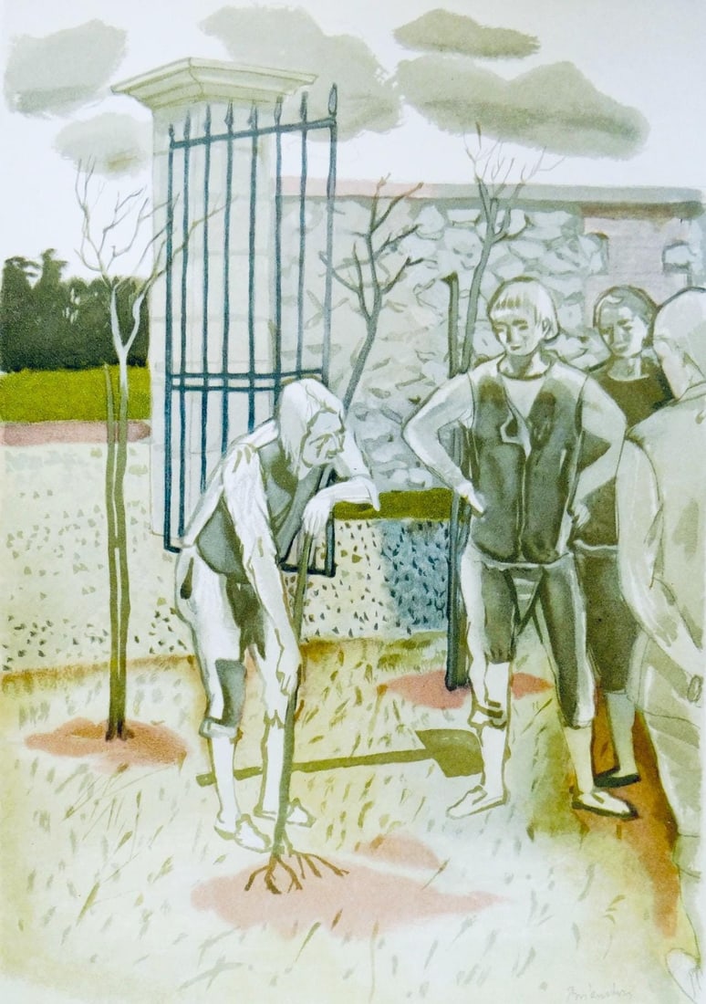 Maurice Brianchon, Le vieillard et les trois jeunes, Vingt fables de La fontaine, Limited Edition (1 of 4)