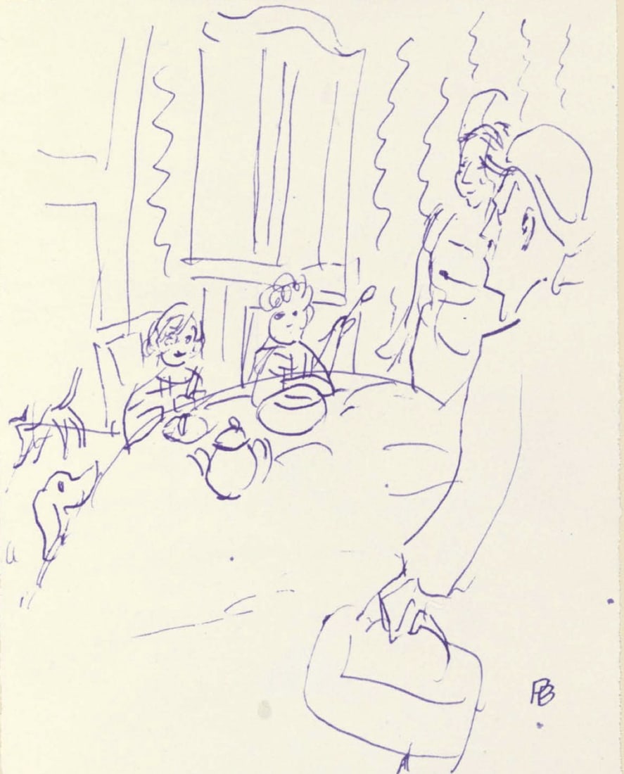 Pierre Bonnard, Composition (Terrasse 54), Pierre Bonnard Correspondences, Limited Edition: Lithograph on velin d'Arches paper, mounted on velin d'Arches supporting sheet, as issued. Inscription: Unsigned and unnumbered. Paper Size: 12 x 8.5 inches. Excellent condition. Notes: From the