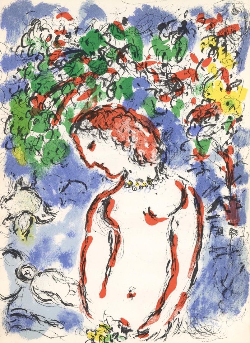 Marc Chagall, Composition (Cramer 91; Mourlot 650), Derriere le miroir, Limited Edition Lithograph (1 of 4)