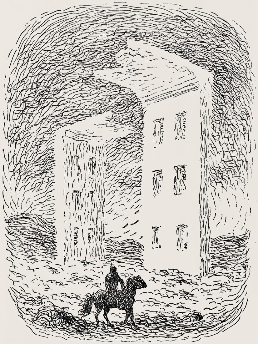 Rene Magritte, Composition, Les chants de Maldoror, Limited Edition Lithograph: Lithograph on velin papier pur chiffon paper. Paper Size: 10 x 7.375 inches. Excellent condition. Inscription: Unsigned and unnumbered, as issued. Notes: From the album, Les chants de Maldoror, illust