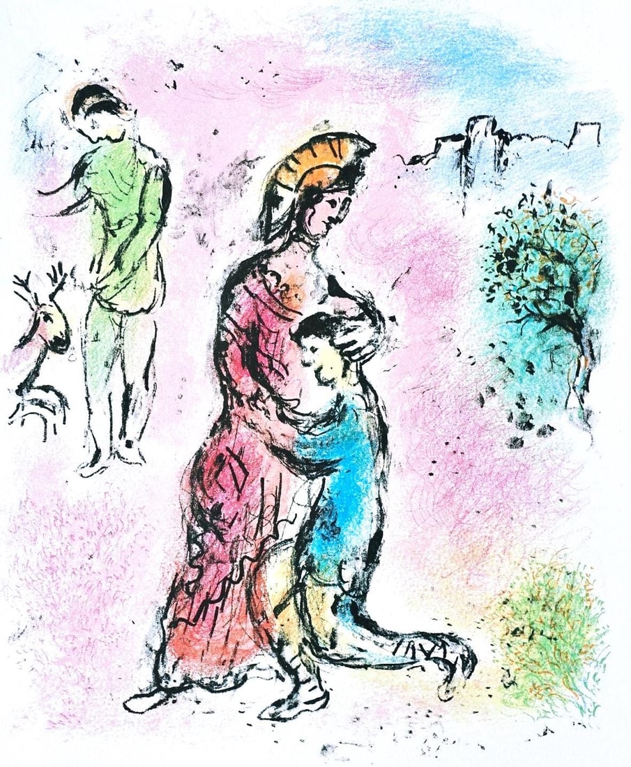 Marc Chagall, Odysseus macht sich bekannt, Homer, Die Odyssee, Limited Edition Lithograph (1 of 4)