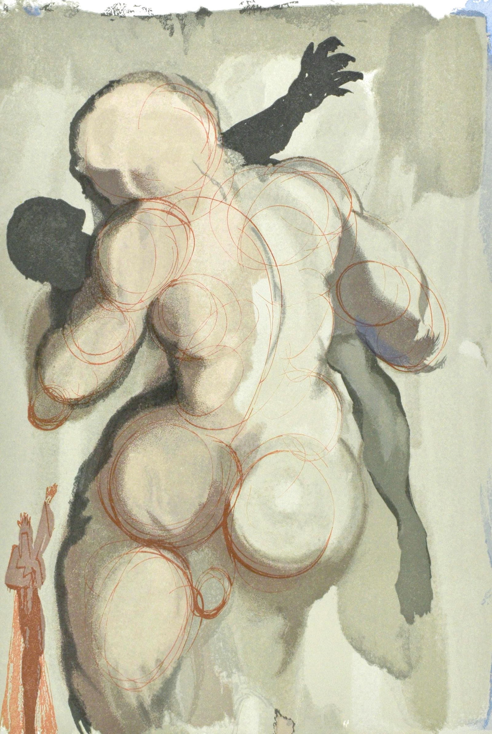 Salvador Dali, Purgatorio VI (Michler/Lopsinger 1039-1138; Field 189-200), La Divina Commedia,: Woodcut in colors on velin pur chiffon de Rives paper. Paper size: 13 x 10.375 inches. Inscription: Unsigned and unnumbered, as issued. Catalogue raisonne references: Dali, Salvador, et al. Salvador D