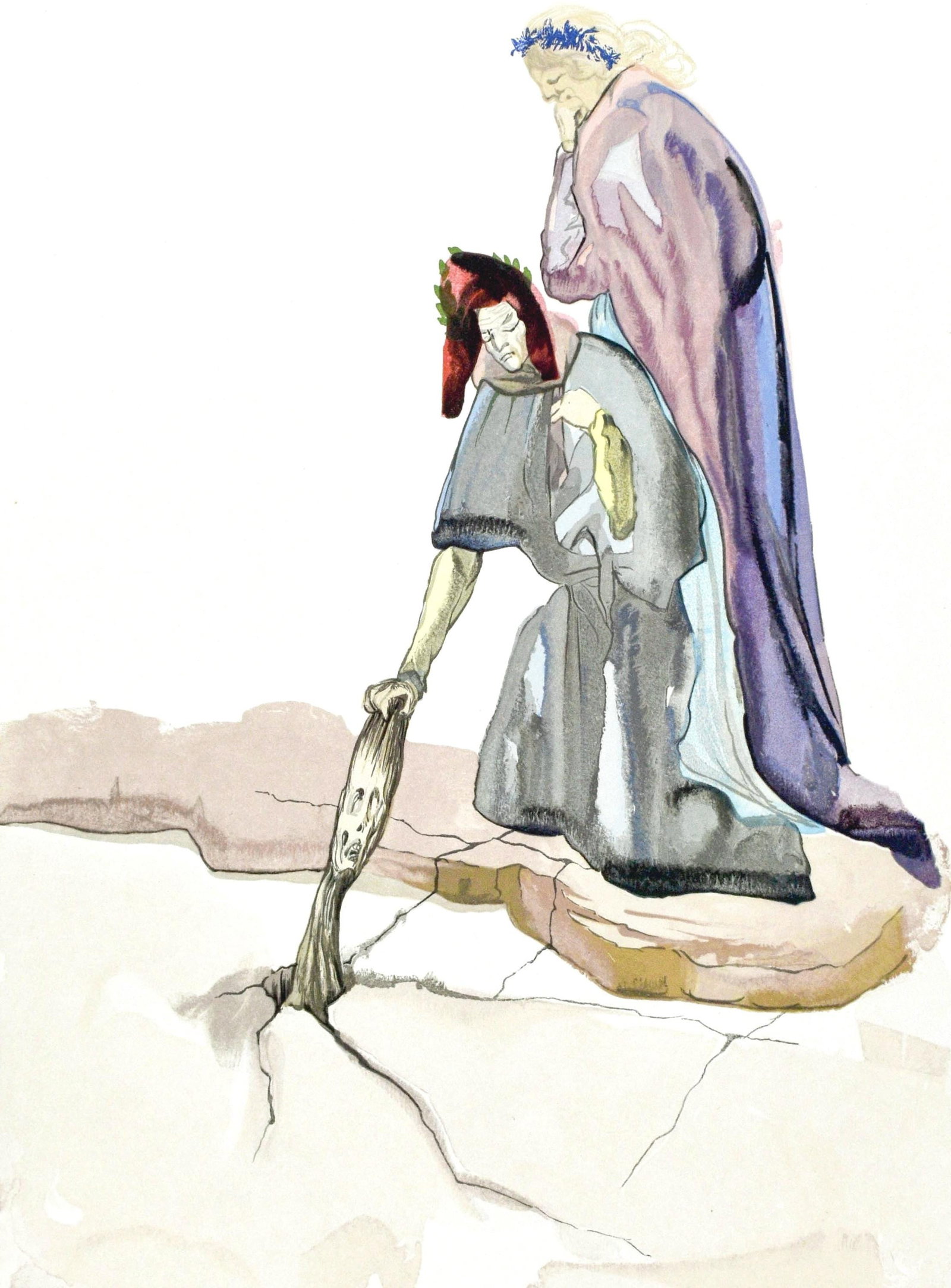 Salvador Dali, L'Enfer XXXII (Michler/Lopsinger 1039-1138; Field 189-200), La Divine Comedie, (1 of 4)