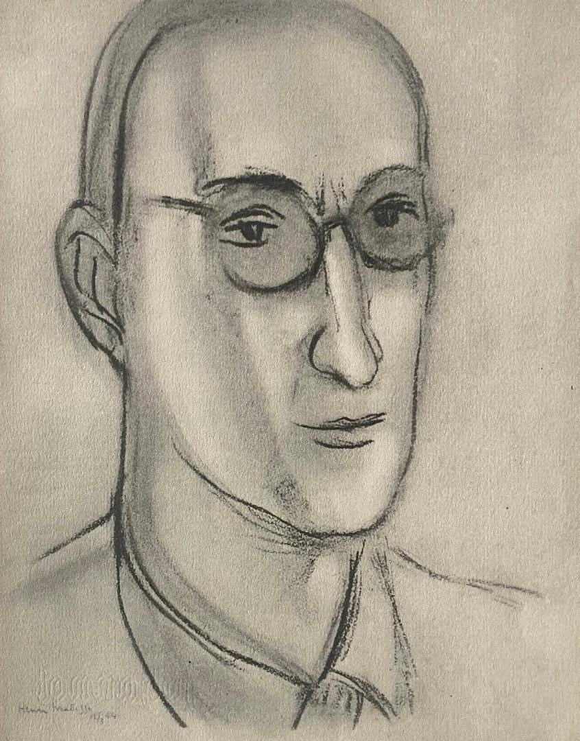 Henri Matisse, Composition, Dessins de Matisse, Hommage no2, Limited Edition Lithograph: Lithograph on velin Johannot d'Annonay paper. Paper Size: 12.83 x 9.84 inches. Excellent condition. Inscription: Signed in the plate and unnumbered, as issued. Notes: From the folio, Hommage No.2, Des