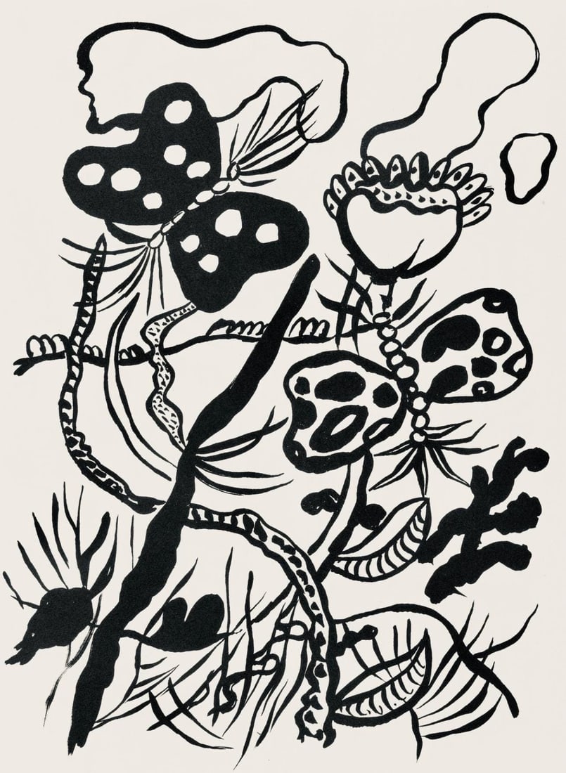 Fernand Leger, Composition, Cirque, Lithographies Originales, Limited Edition Lithograph: Lithograph on velin d'Arches paper. Paper size: 16.63 x 12.69 inches. Excellent condition. Unsigned and unnumbered, as issued. Notes: From the folio, Cirque, Lithographies Originales, 1950. Published