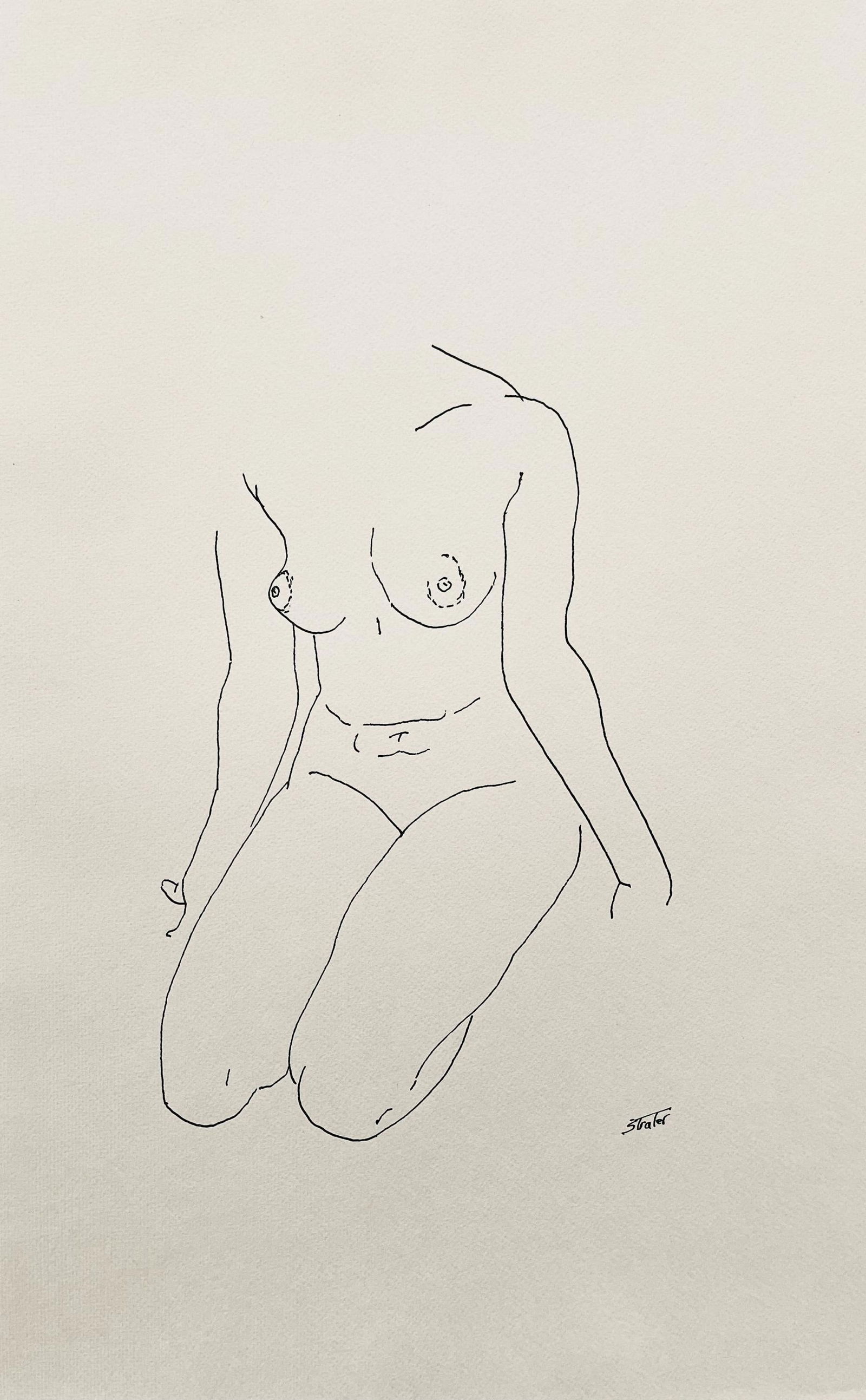 Henry Strater, Composition, 24 Drawings by Henry Strater, Limited Edition Lithograph: Lithograph on velin paper. Signed in the plate and unnumbered, as issued. Paper size: 20.5 x 13.5 inches. Excellent condition. Notes: From the folio, 24 Drawings by Henry Strater, 1963. Published by H