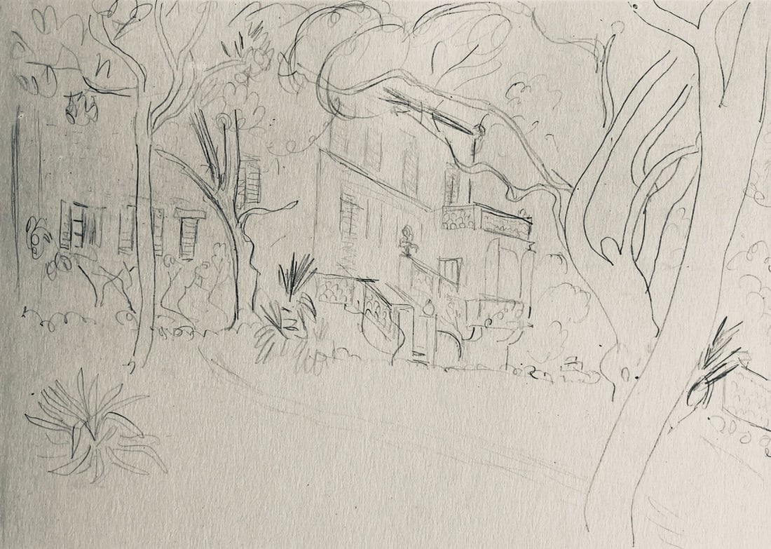 Henri Matisse, Composition (Dutel 3), Dessins de Henri-Matisse, Limited Edition Lithograph: Lithograph on velin Lafuma paper. Unsigned and unnumbered. Paper Size: 10 x 8 inches. Excellent condition. Notes: From the album, Dessins de Henri-Matisse, 1925. Published by Editions des Quatre