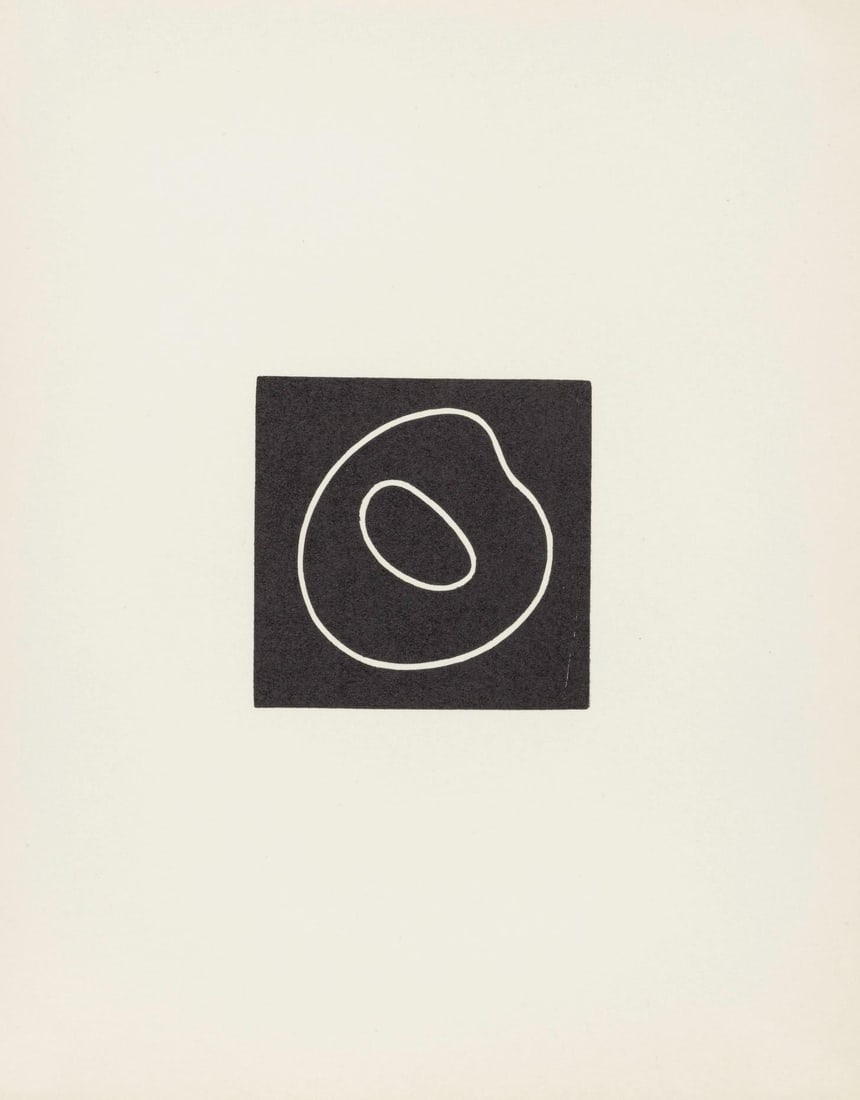 Hans Jean Arp, Composition (Arntz 148-175; Hagenbach A 25; Bolliger 54), Dreams and Projects,: Woodcut on velin d'Arches paper. Paper size: 11.25 x 8.875 inches. Excellent condition. Inscription: Unsigned and unnumbered, as issued. Notes: From the folio, Jean Arp, Dreams and Projects,