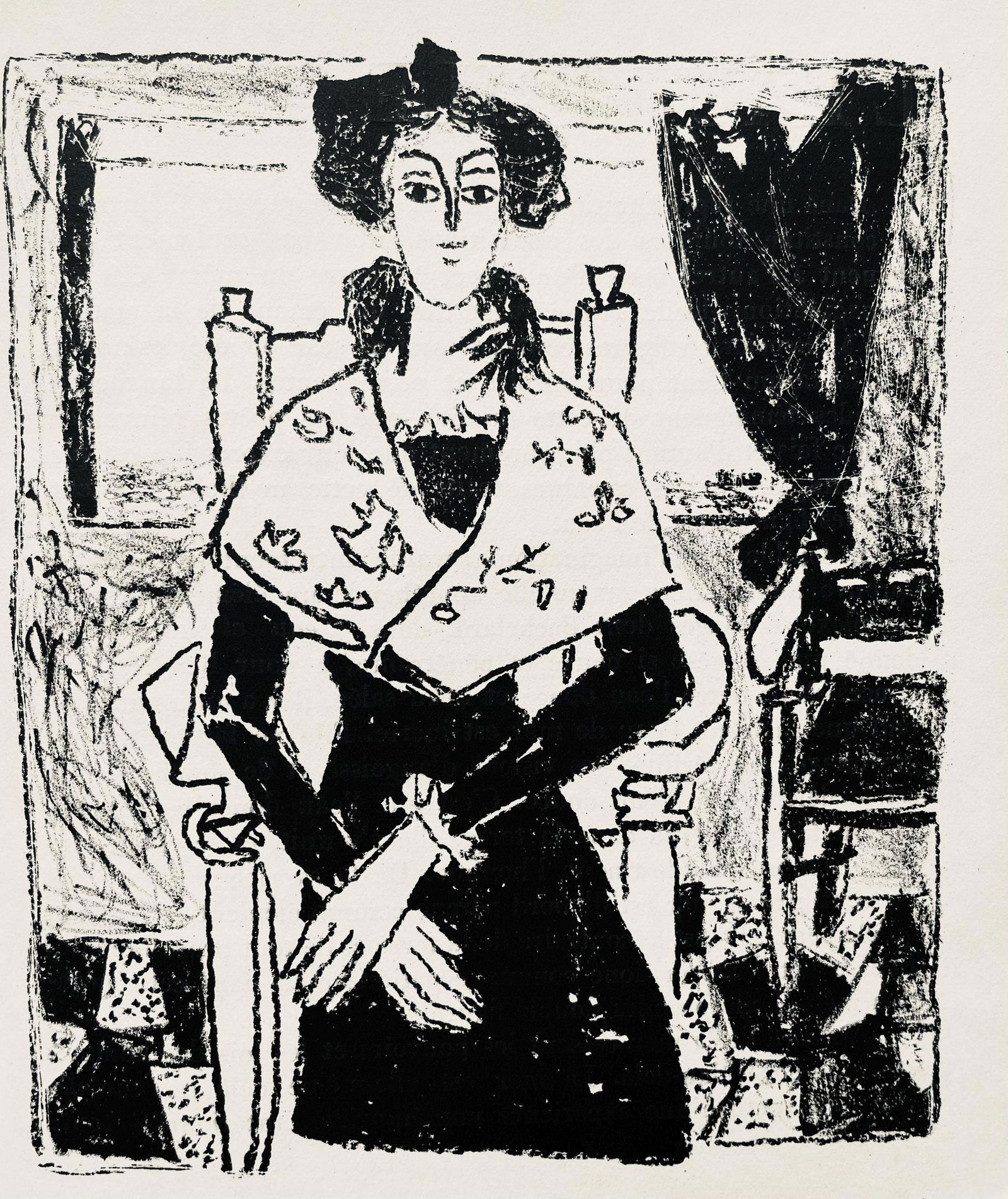 Andre Marchand, Composition, pierre a feu provence noire, Limited Edition Lithograph: Lithograph on velin du Canson & Montgolfier Vidalon-Les-Annonay paper. Paper size: 9.45 x 8.27 inches. Excellent condition. Unsigned and unnumbered, as issued. Notes: From the volume, pierre a feu