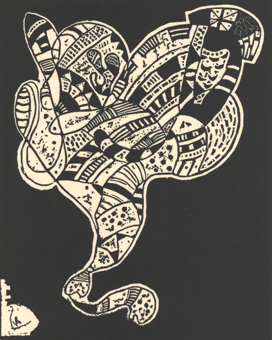 Wassily Kandinsky, Composition, XXe siecle, Limited Edition Woodcut (1 of 4)
