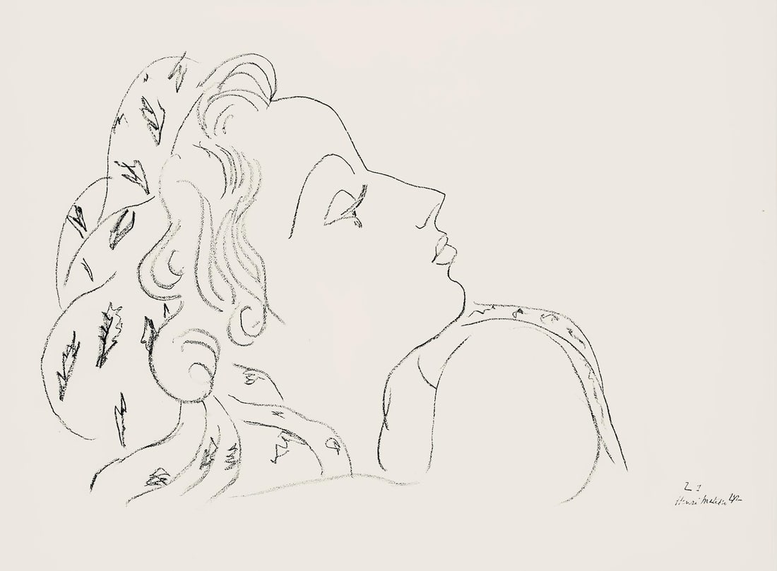 Henri Matisse, Serie Z, var. 1 (Duthuit 9), Henri Matisse, Dessins, Themes et variations, Limited: Lithograph on velin pur fil paper. Paper Size: 9.625 x 12.875 inches. Excellent condition. Inscription: Signed in the plate and unnumbered, as issued. Notes: From the folio, Henri Matisse, Dessins, Th