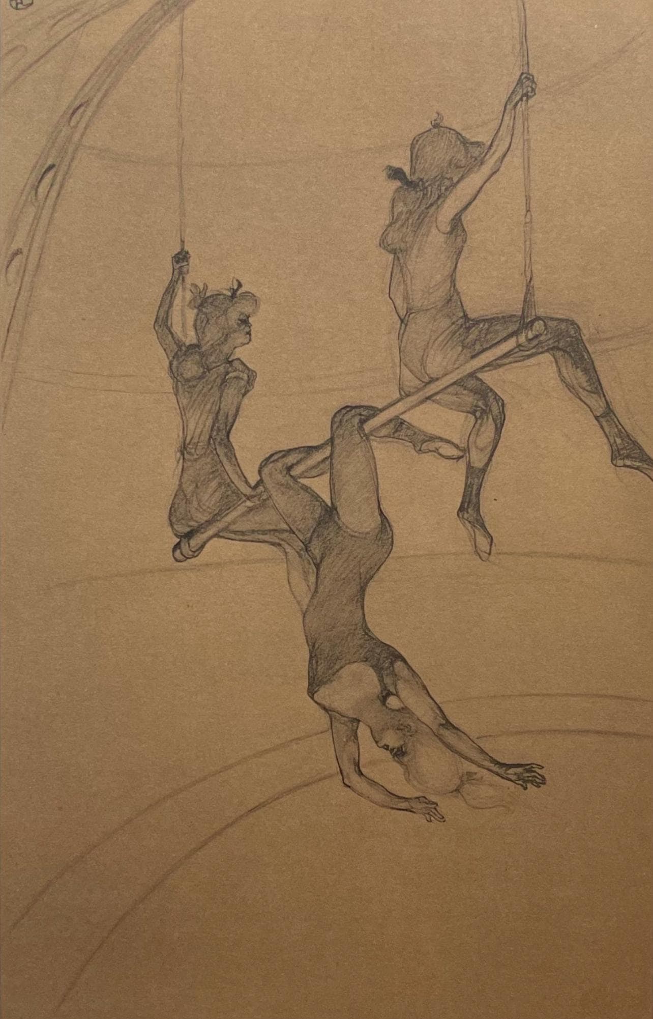 Henri de Toulouse-Lautrec, The Flying Trapeze, Henri de Toulouse-Lautrec, At the Circus, Limited: Lithograph on velin paper, archivally hinged on archival backing paper, as issued. Paper size: 17.32 x 14.17 inches. Excellent condition. Inscription: Unsigned and unnumbered, as issued. Notes: From