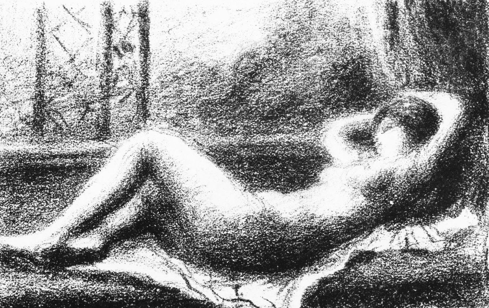 Pierre-Auguste Renoir, Odalisque, Les Lithographies de Renoir, Limited Edition Lithograph: Lithograph on grand velin Renage filigrane a la marque de l'editeur paper. Inscription: Signed in the plate and unnumbered, as issued. Paper Size: 12.5 x 9.5 inches; image size: 3.94 x 5.51 inches.